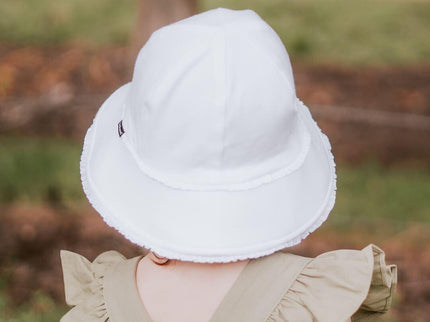 Bedhead Toddler Bucket Hat - White Ruffle Trim S-1875027489995231234