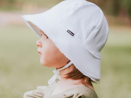 Bedhead Toddler Bucket Hat - White Ruffle Trim S-1875027489995231235