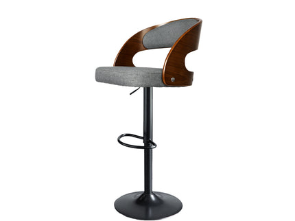 Levede 1x Kitchen Bar Stools Gas Lift Grey-1910113240738828288