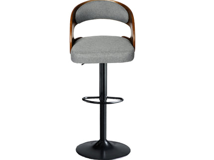 Levede 1x Kitchen Bar Stools Gas Lift Grey-1910113240738828289