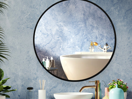 Wall Mirror Round Shaped Bathroom Makeup Small-1910113246589882374