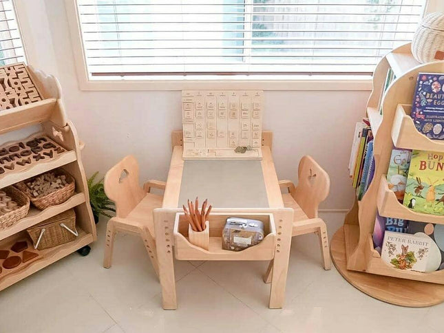 Bunny Tickles Primary Adjustable Table and Chair Set Star-1875027382147092480