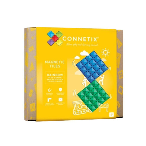 Connetix Tiles 2 Piece Base Plate Green - Blue-1875027552570052608