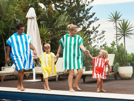 Dock & Bay Adult Poncho Hooded Towel | Cabana Collection | Bondi Blue M-1875027425033850884