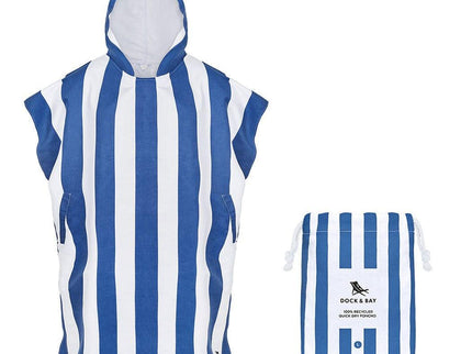 Dock & Bay Adult Poncho Hooded Towel | Cabana Collection | Whitsunday Blue S-1875027425537167360