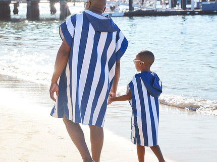 Dock & Bay Adult Poncho Hooded Towel | Cabana Collection | Whitsunday Blue S-1875027425537167361