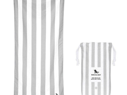 Dock & Bay Beach Towel Cabana Collection XL | Quick Dry | Goa Grey-1875027436102619136