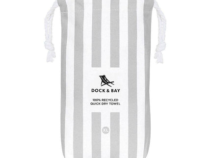 Dock & Bay Beach Towel Cabana Collection XL | Quick Dry | Goa Grey-1875027436102619138