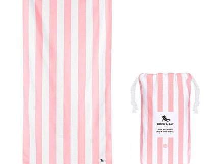 Dock & Bay Beach Towel Cabana Collection XL | Quick Dry | Malibu Pink-1875027436249419776