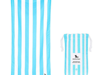 Dock & Bay Beach Towel Cabana Collection XL | Quick Dry | Tulum Blue-1875027435968401408