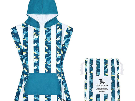 Dock & Bay KIDS Poncho Hooded Towel - Cool Camo XS (2-4yrs)-1875027438862471168