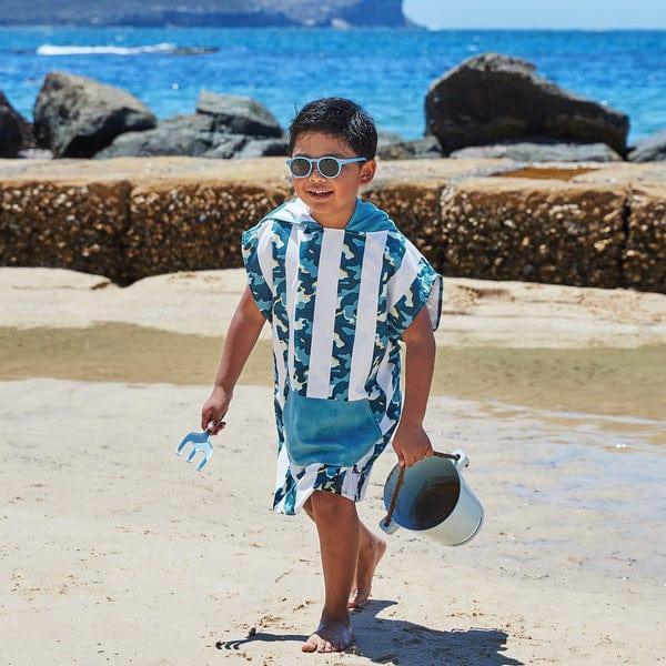 Dock & Bay KIDS Poncho Hooded Towel - Cool Camo XS (2-4yrs)-1973193419706732546