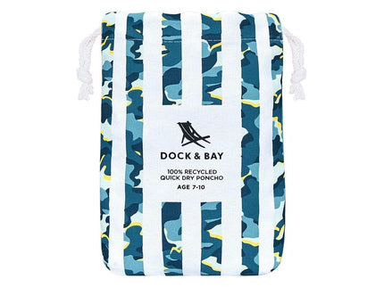 Dock & Bay KIDS Poncho Hooded Towel - Cool Camo M (7-10yrs)-1875027438556286979