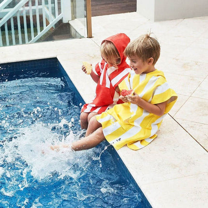 Dock & Bay KIDS Poncho Hooded Towel -Mini Cabana Collection-Boracay Yellow XS (2-4yrs)-1954802359351775233