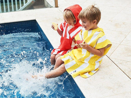 Dock & Bay KIDS Poncho Hooded Towel -Mini Cabana Collection-Boracay Yellow XS (2-4yrs)-1875027438413680641