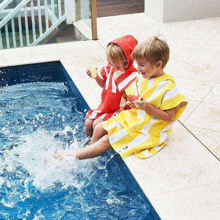 Dock & Bay KIDS Poncho Hooded Towel -Mini Cabana Collection-Boracay Yellow XS (2-4yrs)-1973193419333439489