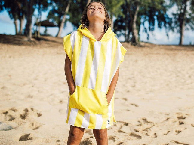 Dock & Bay KIDS Poncho Hooded Towel -Mini Cabana Collection-Boracay Yellow S (4-7yrs)-1973193418448441346