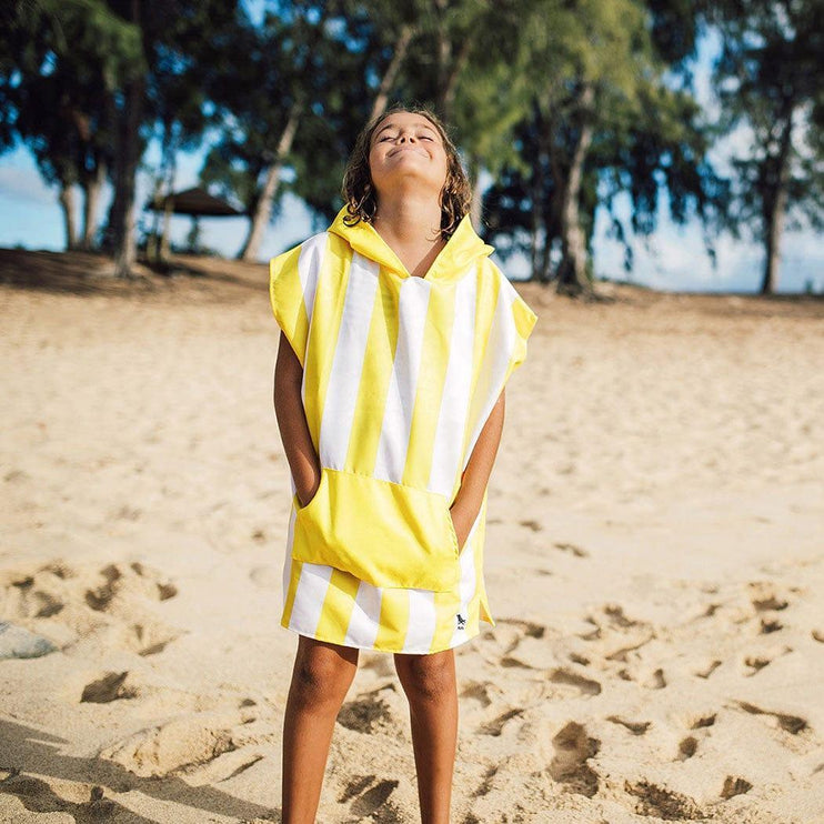 Dock & Bay KIDS Poncho Hooded Towel -Mini Cabana Collection-Boracay Yellow XS (2-4yrs)-1973193419333439490