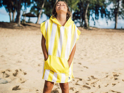Dock & Bay KIDS Poncho Hooded Towel -Mini Cabana Collection-Boracay Yellow XS (2-4yrs)-1875027438413680642