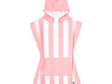 Dock & Bay KIDS Poncho Hooded Towel -Mini Cabana Collection-Malibu Pink M (7-10yrs)-1875027437415436292