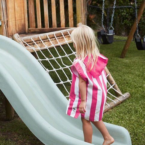 Dock & Bay KIDS Poncho Hooded Towel -Mini Cabana Collection-Phi Phi Pink S (4-7yrs)-1875027438132662274