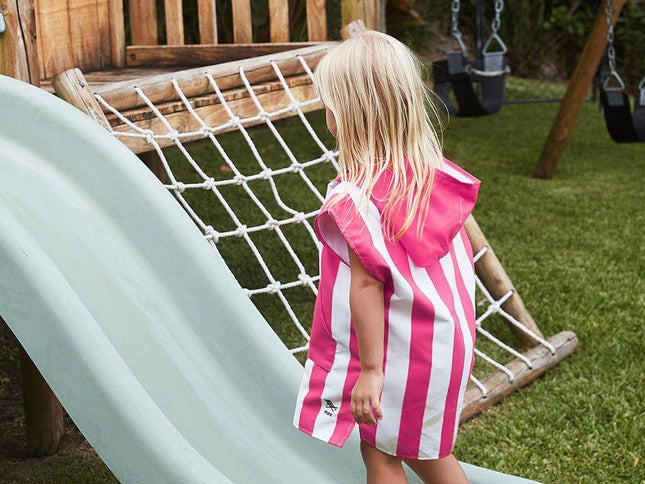 Dock & Bay KIDS Poncho Hooded Towel -Mini Cabana Collection-Phi Phi Pink S (4-7yrs)-1973193418968535042