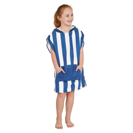 Dock & Bay KIDS Poncho Hooded Towel -Mini Cabana Collection-Whitsunday Blue XS (2-4yrs)-1973193419140501508