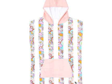 Dock & Bay KIDS Poncho Hooded Towel - Pink Power XS (2-4yrs)-1875027439005077509
