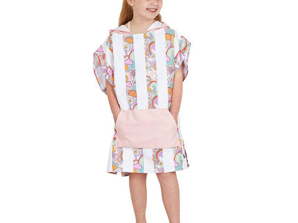Dock & Bay KIDS Poncho Hooded Towel - Pink Power XS (2-4yrs)-1875027439005077511