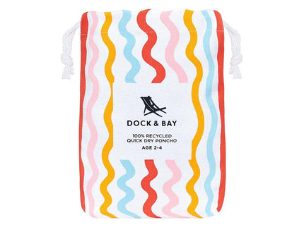 Dock & Bay KIDS Poncho Hooded Towel - Squiggle Face M (7-10yrs)-1875027438698893321