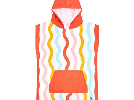 Dock & Bay KIDS Poncho Hooded Towel - Squiggle Face M (7-10yrs)-1875027438698893314