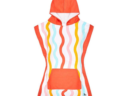 Dock & Bay KIDS Poncho Hooded Towel - Squiggle Face M (7-10yrs)-1875027438698893320