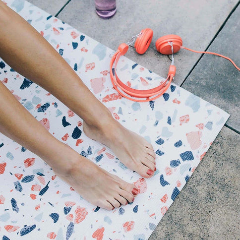 DOIY Yoga Mat - Terrazzo White-1864183502237470721