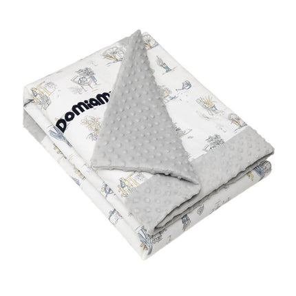 Domimia Thick Padded Minky Cotton Kids Blanket - 2.5 tog Wildflower Boquet-1954803060542935046