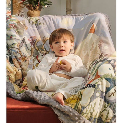 Domimia Thick Padded Minky Dot Cotton Kids Blanket 2.5tog-Limited Edition-1954803091811471364