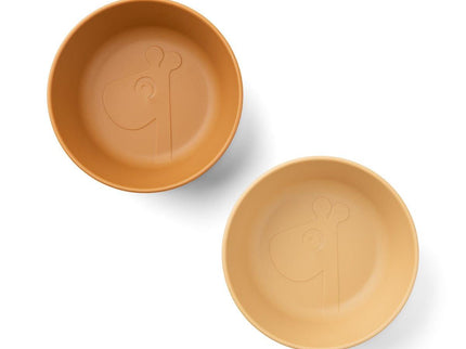 Done by Deer Kiddish Raffi Bowl 2 Pack-Mustard-1875027480440606721
