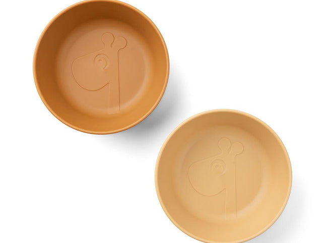 Done by Deer Kiddish Raffi Bowl 2 Pack-Mustard-1875027480440606721