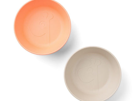 Done by Deer Kiddish Raffi Bowl 2 Pack-Sand & Coral-1875027480579018753
