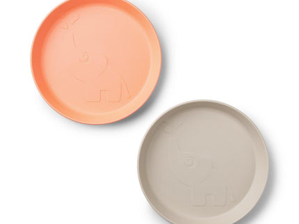Done by Deer Kiddish Raffi Plate 2 Pack-Sand & Coral-1875027479090040833