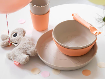 Done by Deer Kiddish Raffi Plate 2 Pack-Sand & Coral-1875027479090040834