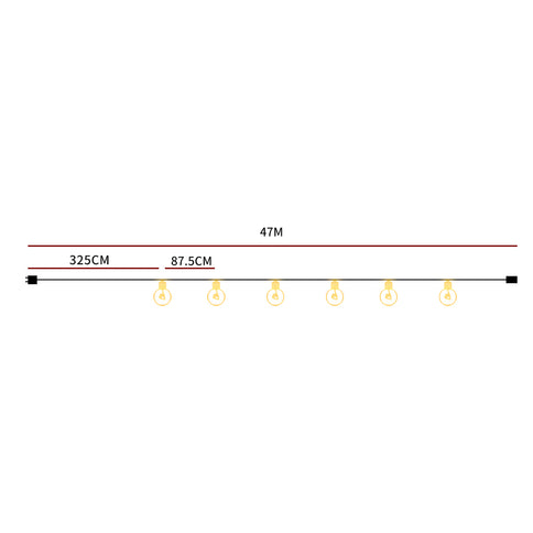 EMITTO 47M Festoon String Lights Kits-1910113023792648194