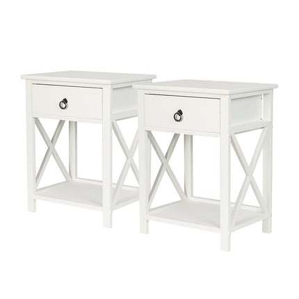 Levede 2x Bedside Tables Drawers Side-1973193844665225216