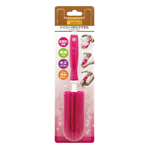 EDISON mama Silicone Baby Bottle Brush Pink-1875027477190021120