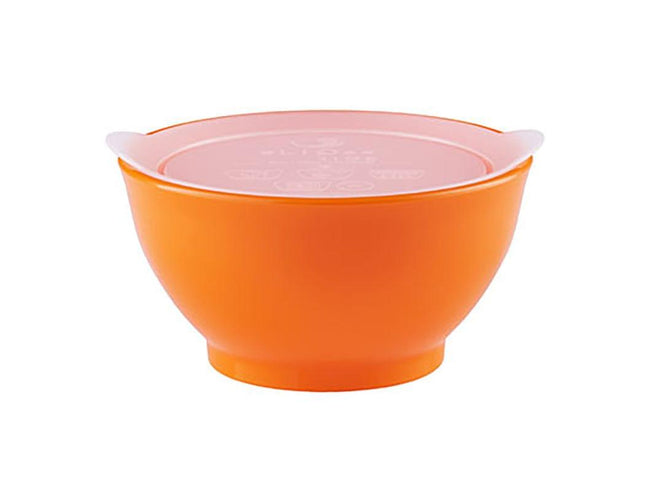 Elipse Kids Spill-Proof Anti-Slip Bowl Stage 1 8oz | Twin Pack with Lid Orange-1875027464745521154