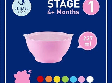 Elipse Kids Spill-Proof Anti-Slip Bowl Stage 1 | Single Pack with Lid Blue-1875027513420419072