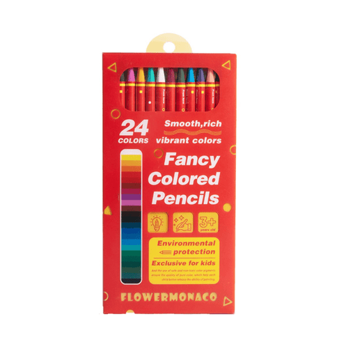 Flower Monaco Fancy Colour Pencils ?Wood Free)-1875027525999136768