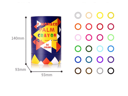 Flower Monaco Palmy Crayons 24 Colour-1875027530143109128