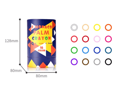 Flower Monaco Palmy Crayons 24 Colour-1875027530143109126