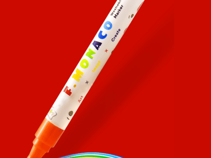 Flower Monaco Taper Head Washable Marker 24 Colors-1875027467891249154