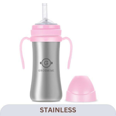 Grosmimi Stainless Straw Cup 200ml Red-1875027447683092480